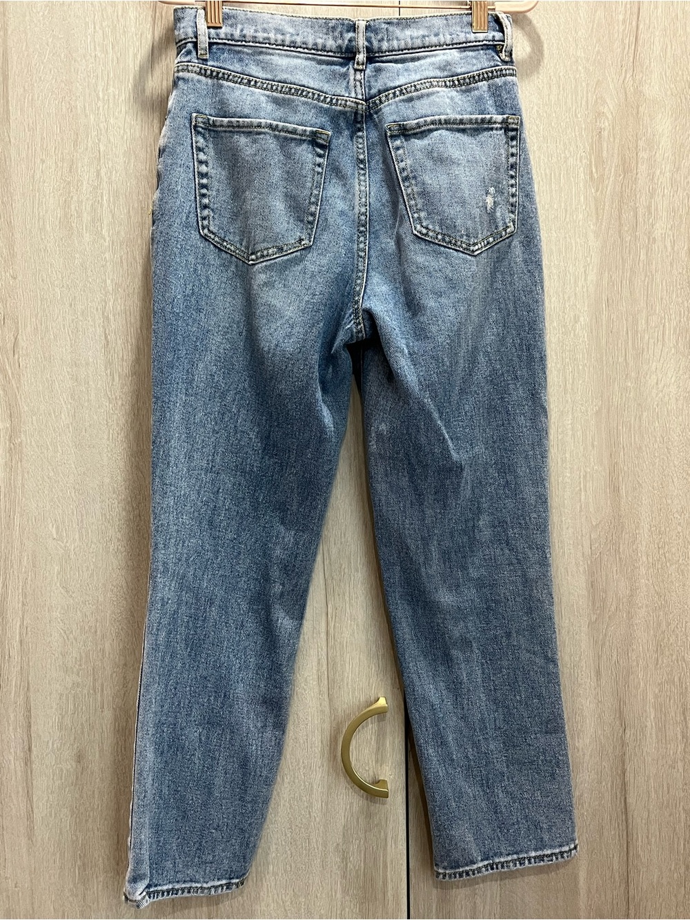 PacSun High Rise Straight Leg Jeans Women’s Size 26 Light Wash Denim Mom Jeans - Picture 3 of 6